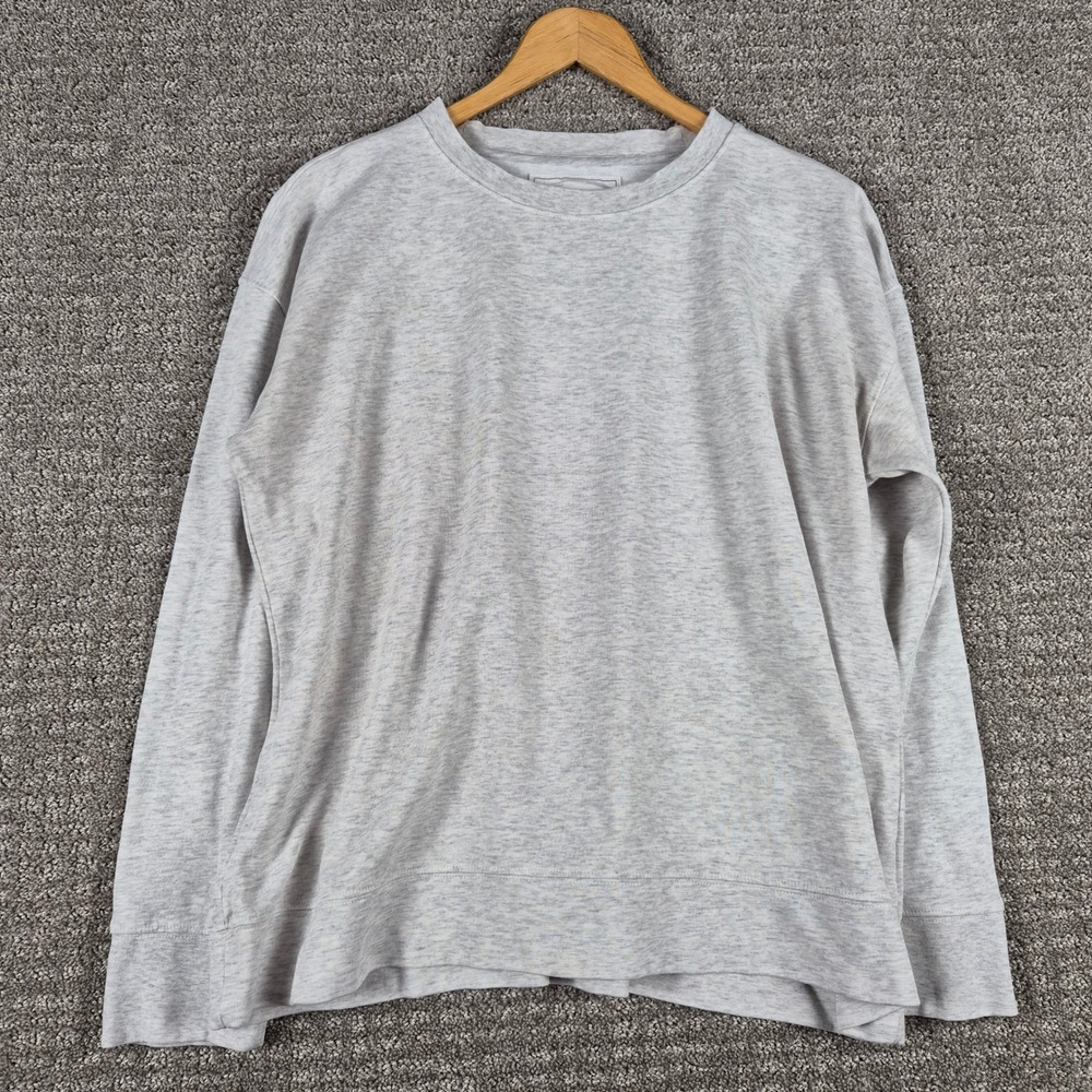 Alice Walk Everyday Sweatshirt Womens L Grey Pima Cotton Modal Pullover Crewneck
